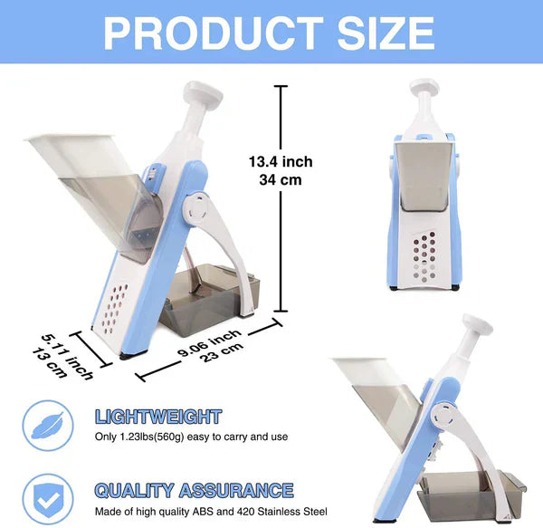 5 in 1 – Adjustable Mandoline Safe Slicer